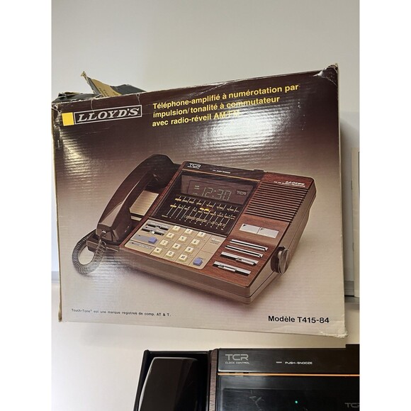 Lloyd's AM/FM Clock Telephone radio TCR Model: T415-84 Series 288A In Box Manual - Picture 3 of 10